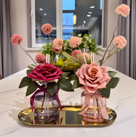 栀子花香薰家用客厅卧室卫生间去异味香氛摆件持久留香高颜值大瓶